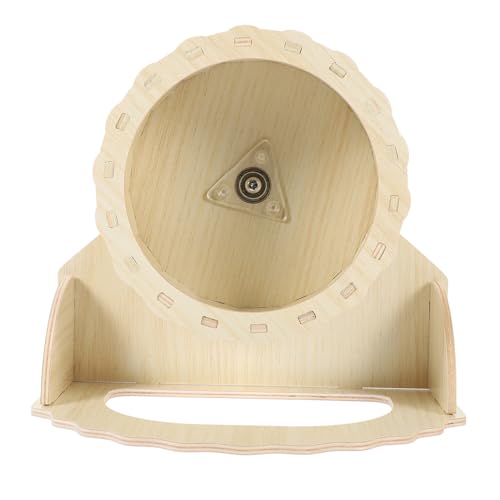 CLISPEED 1 Satz Hamster Laufrad mit Ablage Hamster Rad für Kleintiere Geeignet für Zwerghamster Rennmäuse und Igel aus Hochwertigem Holz für Bewegung und Spiel von CLISPEED
