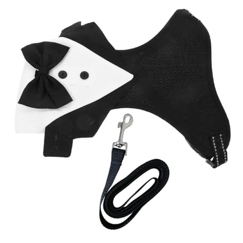 CLISPEED 1 Satz Haustierkleiderweste Hochzeitsanzug für Hunde Smokingweste für Hunde Kostüm für Haustiere Hundefliege Kostüm Hundegeburtstagskostüm Hundekostüm Polyester Schwarz von CLISPEED