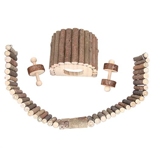 CLISPEED 1 Satz Holzspielzeug Set Teilig für Kleine Haustiere Hamster Papageien Natürliches Sicheres mit Zaun für Spielplatz und Rückzugsort CLISPEED 1 Satz Holzspielzeug Set Teilig für Kleine Haustiere Hamster Papageien Natürliches Sicheres mit Zaun für Spielplatz und Rückzugsort von CLISPEED