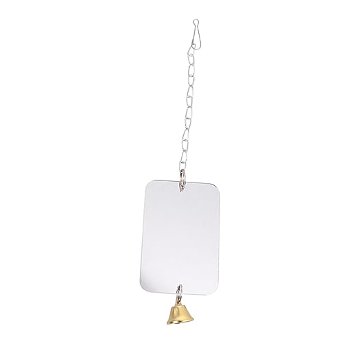 CLISPEED Vogelspiegel Papageienspielzeug Für Käfig Hängen Mit Glocke Für Sittiche Nymphensittiche Und Ähnlich Große Vögel Spiegel Spielzeug Ornament Für Home Shop von CLISPEED