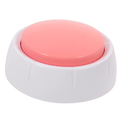 CLISPEED 1 Stück Praktischer Sprechender Knopf für Haustiere Aufzeichnungsfunktion Interaktives für Hunde Trainingstool zur Kommunikation Langlebig und Vielseitig Einsetzbar Rosa Batterien von CLISPEED