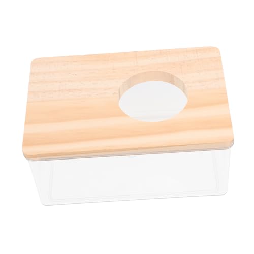 CLISPEED 1 Stück Schachtel Sandbad für Hamster Chinchilla-Badehaus Nagetier Hamstertopf Sand Hamster Toilette Hamster klo hamsterkäfig Haustiere Haustierbedarf Badezimmer für Hamster Acryl von CLISPEED
