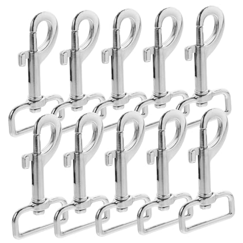 CLISPEED 10 Stück Hundeleinenverschluss Heavy Duty Snap Haken Clips Drehbare Karabinerhaken für Hundeleinen Metallclips für Haustierleinen Einfach zu Verwenden von CLISPEED