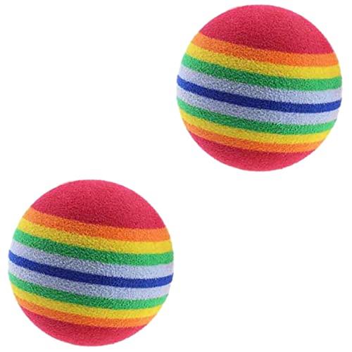 CLISPEED 16 STK Spielzeug Trainingsball Schwammball Übungsball Regenbogenkugel Fünf Farben Farbige Kugeln von CLISPEED