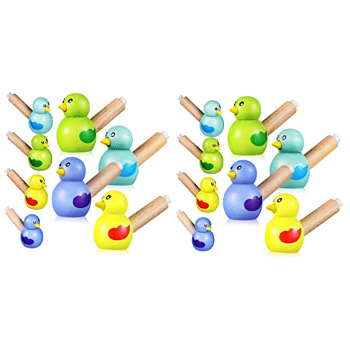 CLISPEED 16 STK Pfeife Neuheit Wassergrasmücke Vogel Figur Pfeifspielzeug Für Kinder Kinderspielzeug Musikspielzeug Lernspielzeug Für Kinder Kinderinstrumente Geschenk Hölzern Mädchen Baby von CLISPEED