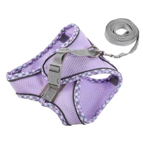 CLISPEED 1Satz Hundegeschirr Set Für Kleine Verstellbares Antizuggeschirr Mit Leine Atmungsaktives Geschirr Für Haustiere Für Outdoor Aktivitäten Xs von CLISPEED