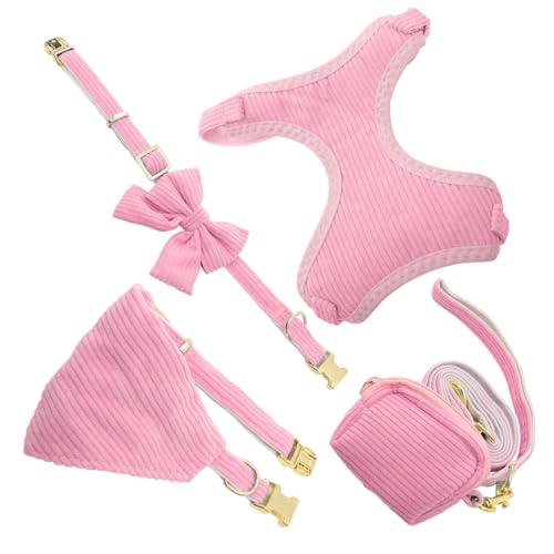 CLISPEED 1Satz Welpengeschirr Set Für Kleine Atmungsaktives Geschirr Mit Leine Halsband Und Kotbeutelhalter Sicheres Und Bequemes Hundetraining von CLISPEED