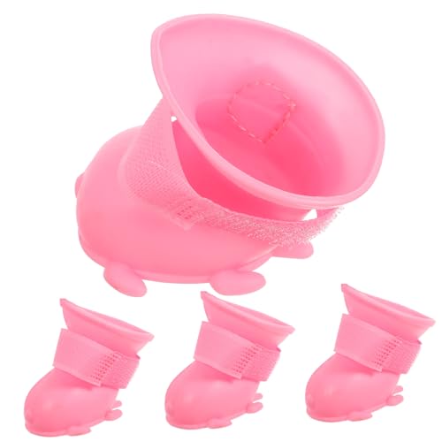 CLISPEED 1Satz wasserdichte Und rutschfeste Hundeschuhe Für Kleine Verstellbare Pfotenschutz Schuhe Regenstiefel Für Haustiere Für Außenbereich Und Bedingungen von CLISPEED