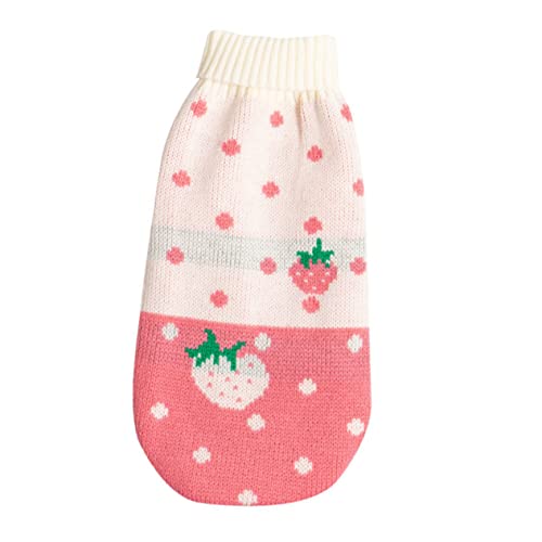 CLISPEED Katzenkostüm für Winter Entzückendes Warmes Pullover Outfit mit Erdbeermuster für Katzen Kreatives Haustierkostüm für Weihnachten und Kostümpartys CLISPEED Katzenkostüm für Winter Entzückendes Warmes Pullover Outfit mit Erdbeermuster für Katzen Kreatives Haustierkostüm für Weihnachten und Kostümpartys von CLISPEED