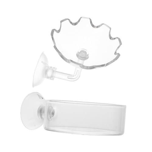 CLISPEED 2 STÜCK Garnelenfütterung Schalen mit Saugnapf Transparente Futterschalen für Aquarien und Reptilien Platzsparendes Design für Fisch und Garnelenfutter CLISPEED 2 STÜCK Garnelenfütterung Schalen mit Saugnapf Transparente Futterschalen für Aquarien und Reptilien Platzsparendes Design für Fisch und Garnelenfutter von CLISPEED