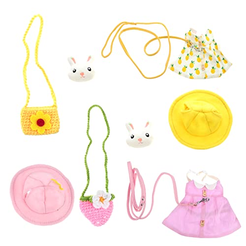 CLISPEED 2 Sätze Kaninchenleine Hasen Kleidung für Frettchen Hamsterbett Kaninchenstall Bunny Jacket Bunny Suit Anzug und Leine für Kaninchen Kaninchen-Kostümzubehör Baumwolle von CLISPEED