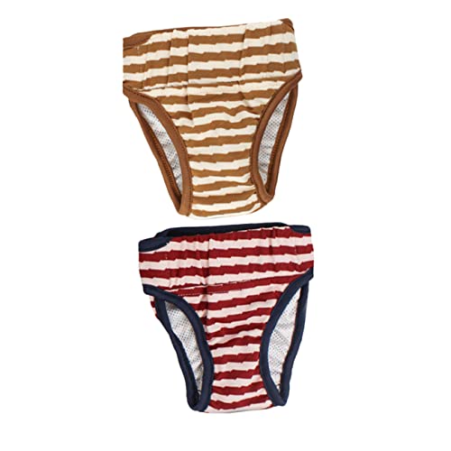 CLISPEED 2 Stück Atmungsaktive für Hündinnen Waschbare Hygienische Schutzhose mit Streifenmuster in Rot und Braun Schützt vor Verschmutzung und Sorgt für Sauberen Boden CLISPEED 2 Stück Atmungsaktive für Hündinnen Waschbare Hygienische Schutzhose mit Streifenmuster in Rot und Braun Schützt vor Verschmutzung und Sorgt für Sauberen Boden von CLISPEED