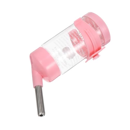 CLISPEED 2 Stück Auslaufsicherer Hamster Trinkflasche Automatischer Wasserspender mit Kugelventil für Kleintiere Wie Kaninchen Chinchilla und Hamster Rosa von CLISPEED