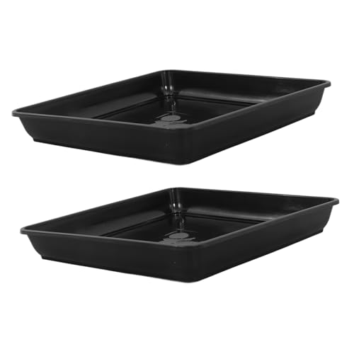 CLISPEED 2 Stück Blumentopf Tablett Quadratische Untersetzer Für Pflanzgefäße Im Freien Tabletts Pflanzenschalen Für Töpfe Quadratische Ablaufwanne Pflanzschale Wohnung Trog Groß Pp Schwarz CLISPEED 2 Stück Blumentopf Tablett Quadratische Untersetzer Für Pflanzgefäße Im Freien Tabletts Pflanzenschalen Für Töpfe Quadratische Ablaufwanne Pflanzschale Wohnung Trog Groß Pp Schwarz von CLISPEED