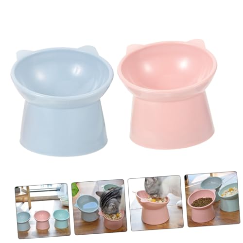 CLISPEED 2 Stück Erhöhter Katzennapf rutschfeste Erhöhte Futterschale mit Schrägem Design Stabiler Kunststoffnapf für Katzen Kätzchen und Kleine Hunde Praktische Futter und Wasserschale in CLISPEED 2 Stück Erhöhter Katzennapf rutschfeste Erhöhte Futterschale mit Schrägem Design Stabiler Kunststoffnapf für Katzen Kätzchen und Kleine Hunde Praktische Futter und Wasserschale in von CLISPEED