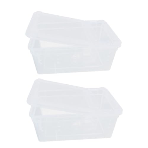 CLISPEED 2 Stück Fütterungsbox für Reptilien Hatching Container und Zuchtbox für Kleine Haustiere Transparente Kunststoffbox mit Belüftungslöchern für Insekten und Andere Kleintiere CLISPEED 2 Stück Fütterungsbox für Reptilien Hatching Container und Zuchtbox für Kleine Haustiere Transparente Kunststoffbox mit Belüftungslöchern für Insekten und Andere Kleintiere von CLISPEED