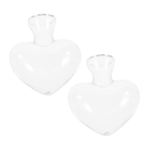 CLISPEED 2 Stück Glasvase länglich künstliche Pflanzen Gefälschte Pflanzen Goldvase Tischvase blumenarrangement Blumenvase blumenständer blumentopf Links Pflanzer Blumenhalter Transparent von CLISPEED
