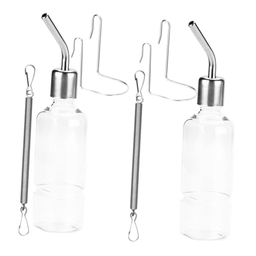 CLISPEED 2 Stück Hängende Trinkflasche für Kleintiere Edelstahl Kugelventil Tropffrei Wasserspender für Kaninchen Hamster Meerschweinchen und Weitere Kleine Haustiere CLISPEED 2 Stück Hängende Trinkflasche für Kleintiere Edelstahl Kugelventil Tropffrei Wasserspender für Kaninchen Hamster Meerschweinchen und Weitere Kleine Haustiere von CLISPEED
