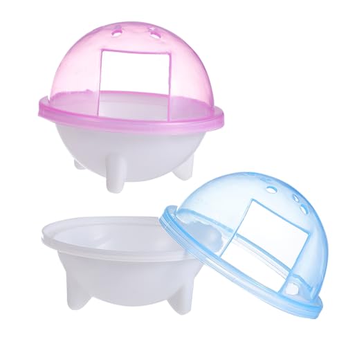 CLISPEED 2 Stück Hamster Badezimmer Kunststoff Teiliges mit Transparentem Deckel Multifunktional als Badewanne und Toilette Rutschfester Boden Passend für Draht und Acrylkäfige Blau CLISPEED 2 Stück Hamster Badezimmer Kunststoff Teiliges mit Transparentem Deckel Multifunktional als Badewanne und Toilette Rutschfester Boden Passend für Draht und Acrylkäfige Blau von CLISPEED