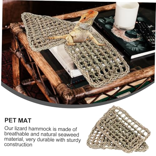 CLISPEED 2 Stück Handgewebte Reptilien Hängematte Natürliches Gras Material Atmungsaktives Schlaf und Spielbett für Bartagamen und Eidechsen Platzsparend Geeignet für Terrarien und CLISPEED 2 Stück Handgewebte Reptilien Hängematte Natürliches Gras Material Atmungsaktives Schlaf und Spielbett für Bartagamen und Eidechsen Platzsparend Geeignet für Terrarien und von CLISPEED