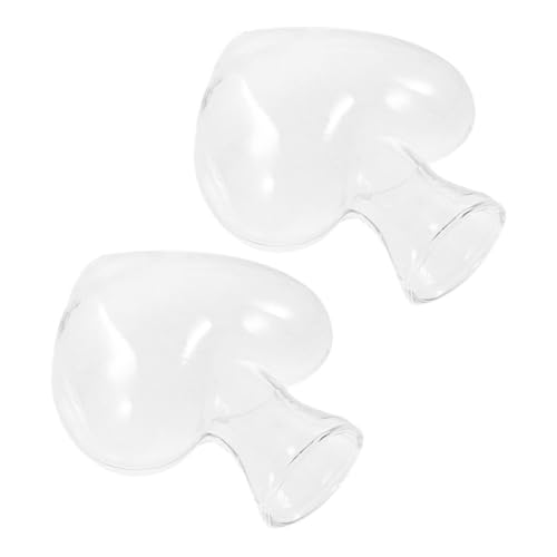 CLISPEED 2 Stück Hydroponische Glasvase Herzförmige Transparente Pflanzgefäße aus Hochwertigem Dekorativ für Zimmer Büro mit Kreativem Design und Perfekter für Frische oder Getrocknete von CLISPEED