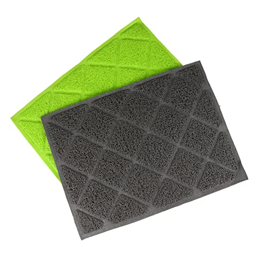 CLISPEED 2 Stück Katzenstreu Matte Liner Saugfähige Matte für Hundewassernapf Wurf katzentoilettenauskleidung katzenklo vorlegematte Futterunterlage für Katzen Futtermatte für Katzen PVC von CLISPEED