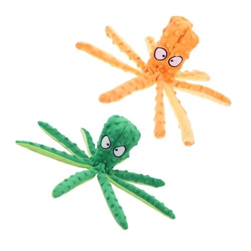 CLISPEED 2 Stück Kauspielzeug Für Hunde: Quietschspielzeug Aus Plüsch Mit Oktopus, Lustige, Interaktive Katze, Robuste Puppe Für Draußen Und Drinnen, Zum Spielen, Teaser, Katzenzahnen, CLISPEED 2 Stück Kauspielzeug Für Hunde: Quietschspielzeug Aus Plüsch Mit Oktopus, Lustige, Interaktive Katze, Robuste Puppe Für Draußen Und Drinnen, Zum Spielen, Teaser, Katzenzahnen, von CLISPEED