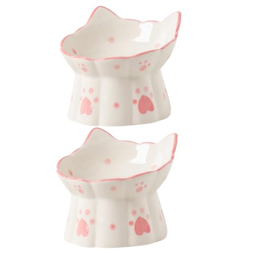 CLISPEED 2 Stück Keramik Erhöhte Futternäpfe mit Nackenschutz rutschfeste Stabile Tiernapf Schalen für Welpen und Katzen Kippsichere Fressnäpfe für Futter und Wasser CLISPEED 2 Stück Keramik Erhöhte Futternäpfe mit Nackenschutz rutschfeste Stabile Tiernapf Schalen für Welpen und Katzen Kippsichere Fressnäpfe für Futter und Wasser von CLISPEED