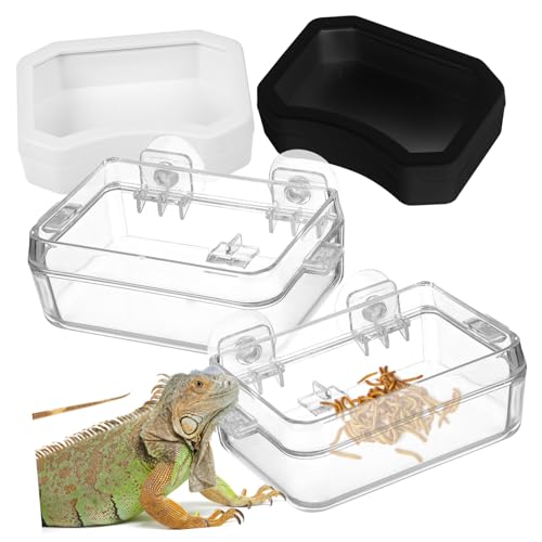 CLISPEED 2 Stück Reptilien Futter und Wassernäpfe Teiliges Klein Transparent und aus Lebensmittelechtem Abs Ausbruchssicher mit Schmaler Öffnung Geeignet für Eidechsen Bartagamen CLISPEED 2 Stück Reptilien Futter und Wassernäpfe Teiliges Klein Transparent und aus Lebensmittelechtem Abs Ausbruchssicher mit Schmaler Öffnung Geeignet für Eidechsen Bartagamen von CLISPEED