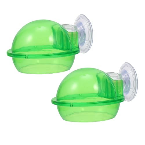 CLISPEED 2 Stück Reptilien Futter und Wassernapf Stabiles Langlebiges Futterbecken mit Tiefem Kugelförmigem Design rutschfest und Sicher für Echsen Geckos Chamäleons und Schildkröten von CLISPEED