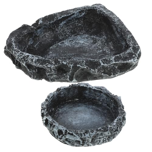 CLISPEED 2 Stück Reptilien Wasserschale Teiliges Langlebig und Naturgetreu Terrarium Futternapf und Wasserschale für Kleine Schildkröten Echsen Schlangen Naturnahe Baumrindenoptik Robustes CLISPEED 2 Stück Reptilien Wasserschale Teiliges Langlebig und Naturgetreu Terrarium Futternapf und Wasserschale für Kleine Schildkröten Echsen Schlangen Naturnahe Baumrindenoptik Robustes von CLISPEED