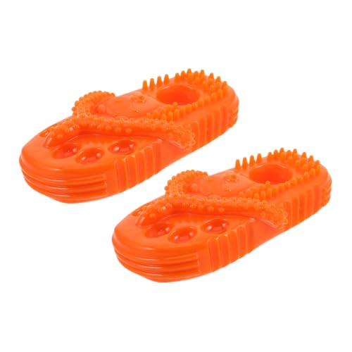CLISPEED 2 Stück Strapazierfähiges Slipper Kauspielzeug für Kleine Welpen zur Zahnpflege und Teething Molar Interaktiv Orange CLISPEED 2 Stück Strapazierfähiges Slipper Kauspielzeug für Kleine Welpen zur Zahnpflege und Teething Molar Interaktiv Orange von CLISPEED