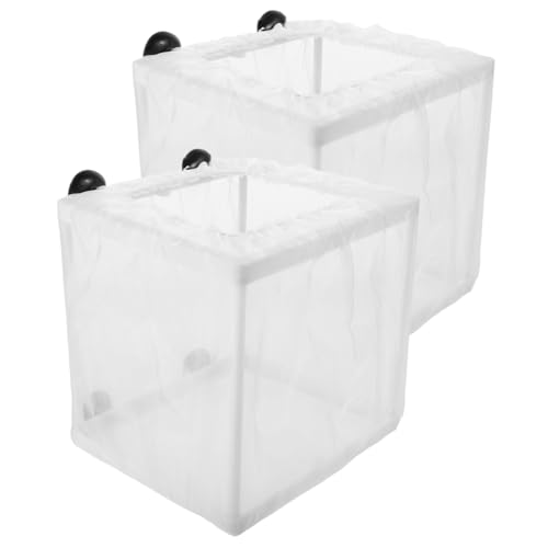 CLISPEED 2 Stück Teiliges Aquarium Fischzuchtkäfig mit Netz Transparente Kleine Brutbox für Guppy Betta Garnelen Schwimmende Isolierbox mit Verbesserter Wasserzirkulation und Sicherem von CLISPEED