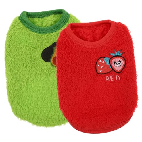 CLISPEED 2 Stück Teiliges Kaninchen Winterkleidungsset Weiche Atmungsaktive und Waschbare Hasenweste Angenehmes Niedliches Kleid für Zwergkaninchen und Kleine Kleintiere Einfach von CLISPEED