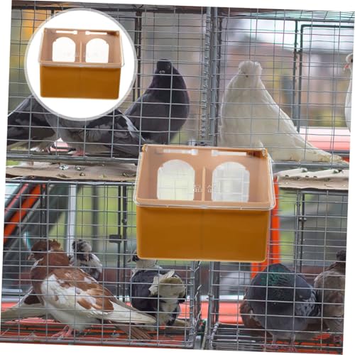 CLISPEED 2 Stück Teiliges Pigeon Cage Feeder Futterbehälter aus Bruchsicherem Material Praktische Vogelkäfig Futterstation zum Aufhängen Einfach zu Reinigen Langlebig für Tauben und von CLISPEED