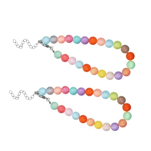 CLISPEED 2 Stück Verstellbare Perlen für Hunde und Katzen Langlebiges Schmuck Accessoire in Candy Farben für Alltag Festtage Fotoshootings und Besondere Anlässe von CLISPEED