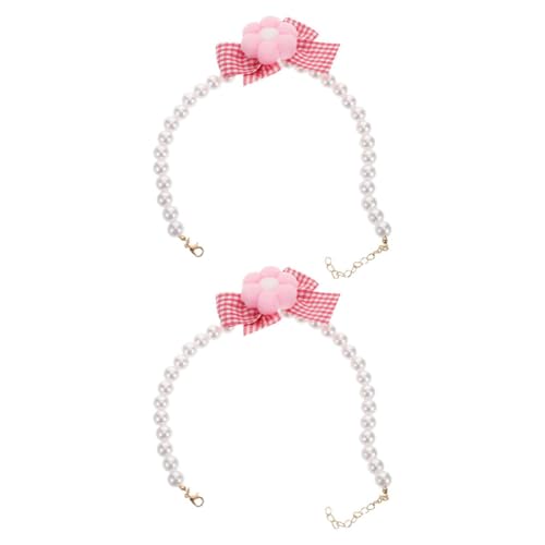 CLISPEED 2 Stück Verstellbares Katzenhalsband mit Blumenbogen und Perlen Dekoratives Halsband für Kleine Haustiere Süßes Hundehalsband für Partys und Fotoshootings Passend für Kätzchen und CLISPEED 2 Stück Verstellbares Katzenhalsband mit Blumenbogen und Perlen Dekoratives Halsband für Kleine Haustiere Süßes Hundehalsband für Partys und Fotoshootings Passend für Kätzchen und von CLISPEED
