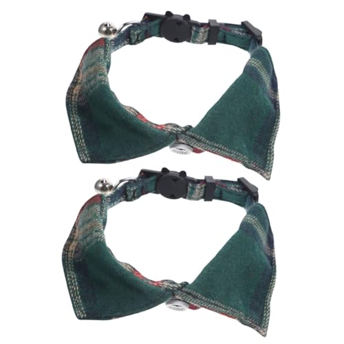 CLISPEED 2 Stück Verstellbares Katzenhalsband mit Glocke und Süßer Schleife Strapazierfähiges Stoffhalsband für Katzen und Kätzchen Sicher und Festlich für Alltag und Feierlichkeiten CLISPEED 2 Stück Verstellbares Katzenhalsband mit Glocke und Süßer Schleife Strapazierfähiges Stoffhalsband für Katzen und Kätzchen Sicher und Festlich für Alltag und Feierlichkeiten von CLISPEED