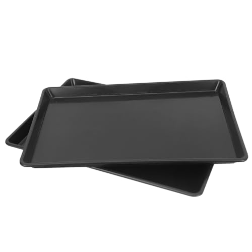 CLISPEED 2 Stück Vogelkotschale Ex Ablage Für Hundetöpfchen Unten Hundetabletts Hundehütte Käfig Hunde-PIPI-pad Coop Hundetopf Tablett Hundekistenpfanne Klein Ersetzen Plastik Black von CLISPEED