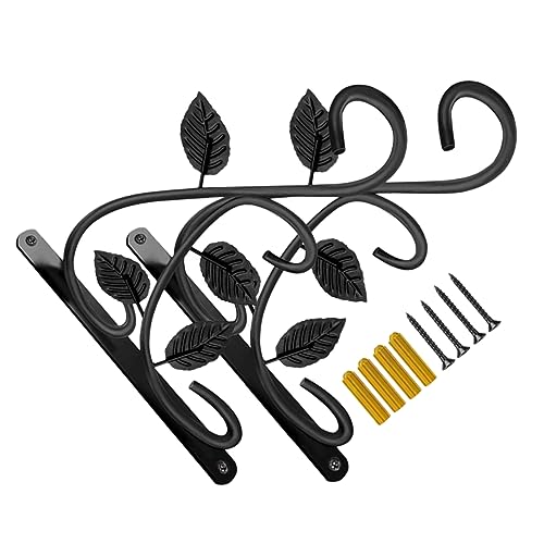 CLISPEED 2 Stück Wandhaken für Pflanzen Metallhalterung für Blumentöpfe Vogelhäuschen und Laternen für Balkon Garten und Terrasse Zufällige Farbe Zufällige Farbe von CLISPEED