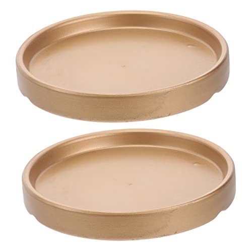 CLISPEED 2 Stücke Keramische Untersetzer Goldene Abtropfschalen für Garten Langlebig Schützt Oberflächen Wasser CLISPEED 2 Stücke Keramische Untersetzer Goldene Abtropfschalen für Garten Langlebig Schützt Oberflächen Wasser von CLISPEED