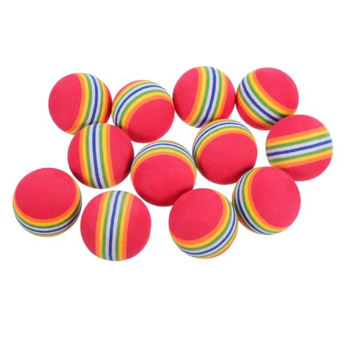 CLISPEED 20 STK Regenbogen-Schaum-Golfball Farbiger Golfball Regenbogen-trainingsball Golftrainingsball Für Anfänger Spielball Für Haustiere Hunde Apportierball Kind Schwamm Elastizität von CLISPEED