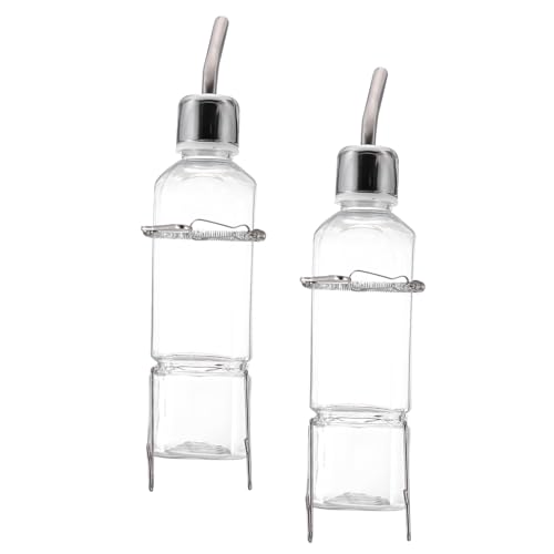 CLISPEED 2Stücke Kunststoff Wassertränke Für Haustiere Hängender Futterspender Für Kleine Pet Trinkflasche Für Hasen Und Nagetiere von CLISPEED