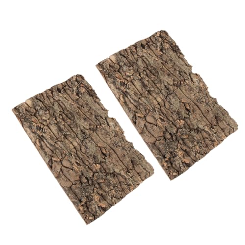 CLISPEED 2pcs Reptile Tank Accessoires Baumrinde Für Eidechsenlebensraum Hintergrund Für Feuerwehrspinne Für Heim- Oder Büro -Terrarium -Dekoration von CLISPEED