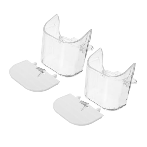 CLISPEED 2pcs Vogelkäfig -lebensmittelschale Mit Schutzdesign Federhängespeisere Für Papageien Tauben Finken Leicht Zu Reinigen Vogelfutter Für Wasser von CLISPEED