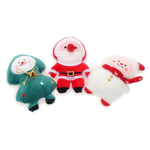 CLISPEED 3 Stück Teiliges Weihnachts Katzenspielzeug Plüsch Interaktives Kätzchenspielzeug Robust Beißfest mit Weihnachtsmann Schneemann Weihnachtsbaum für Wohnungskatzen und Kätzchen CLISPEED 3 Stück Teiliges Weihnachts Katzenspielzeug Plüsch Interaktives Kätzchenspielzeug Robust Beißfest mit Weihnachtsmann Schneemann Weihnachtsbaum für Wohnungskatzen und Kätzchen von CLISPEED