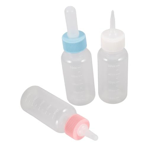 CLISPEED 3Stücke Babyflaschen Für Haustiere Fütterungsflaschen Für Neugeborene Kätzchen Und Welpen Mit Weißem Deckel Und Spitzem Sowie Breitem Aufsatz von CLISPEED