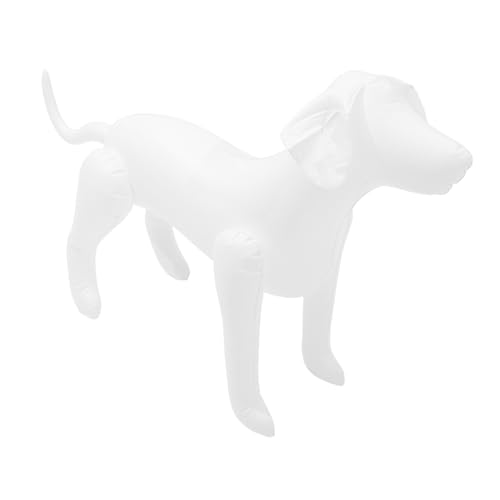 CLISPEED 3st Haustierbekleidungsmodell Stütze Kleiderbügel Für Tierhandlung Form Haustier-skulptur Welpe Stehende Hundeschaufensterpuppe Dekoration Aufblasbarer Hund PVC Hundekleidung Weiß von CLISPEED
