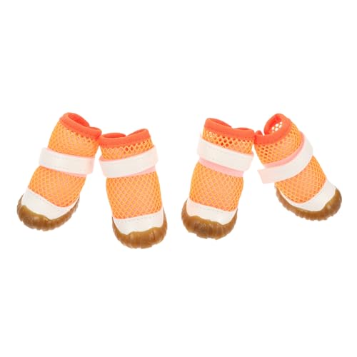 CLISPEED 4 Stück Atmungsaktive Verschleißfeste Hundeschuhe Leichter Pfotenschutz für Welpen Sommer Netzgewebe rutschfest Geeignet für Kleine Hunde Wie Chihuahua CLISPEED 4 Stück Atmungsaktive Verschleißfeste Hundeschuhe Leichter Pfotenschutz für Welpen Sommer Netzgewebe rutschfest Geeignet für Kleine Hunde Wie Chihuahua von CLISPEED