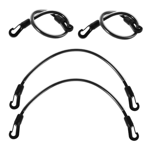 CLISPEED 4 Stück Elastische Beingurte für Pferdedecken mit Doppelten Clips Strapazierfähige Dehnbare Pferdebeinschlaufen für Sicheren und Einfachen Austausch Schwarz von CLISPEED